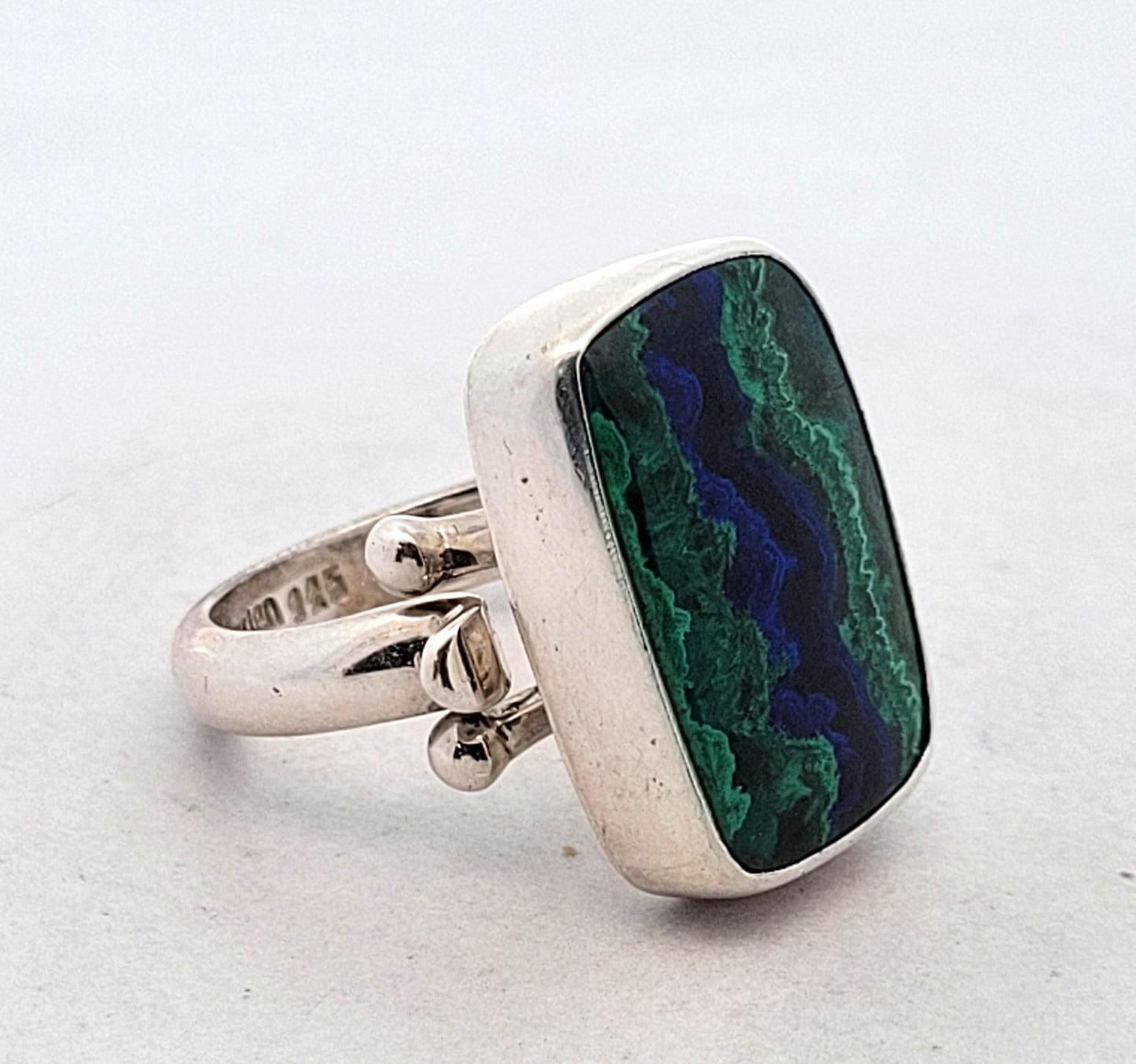 Sajen Sterling Silver Azure Malachite Ring