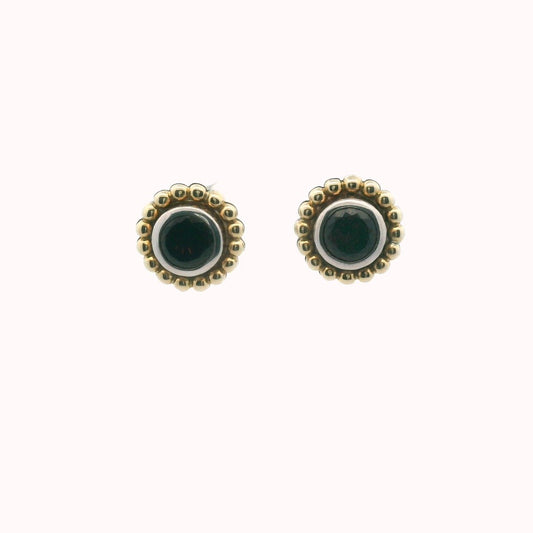 Lagos 18K Yellow Gold & Sterling Silver Garnet Caviar Earrings