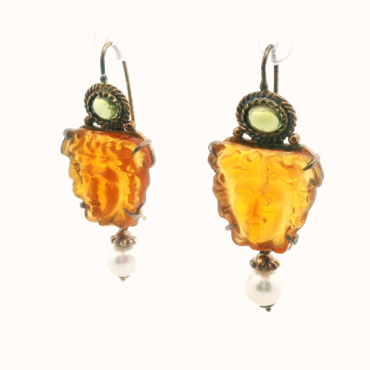 Tagliamonte Sterling Silver Venetian Glass Medusa Earrings