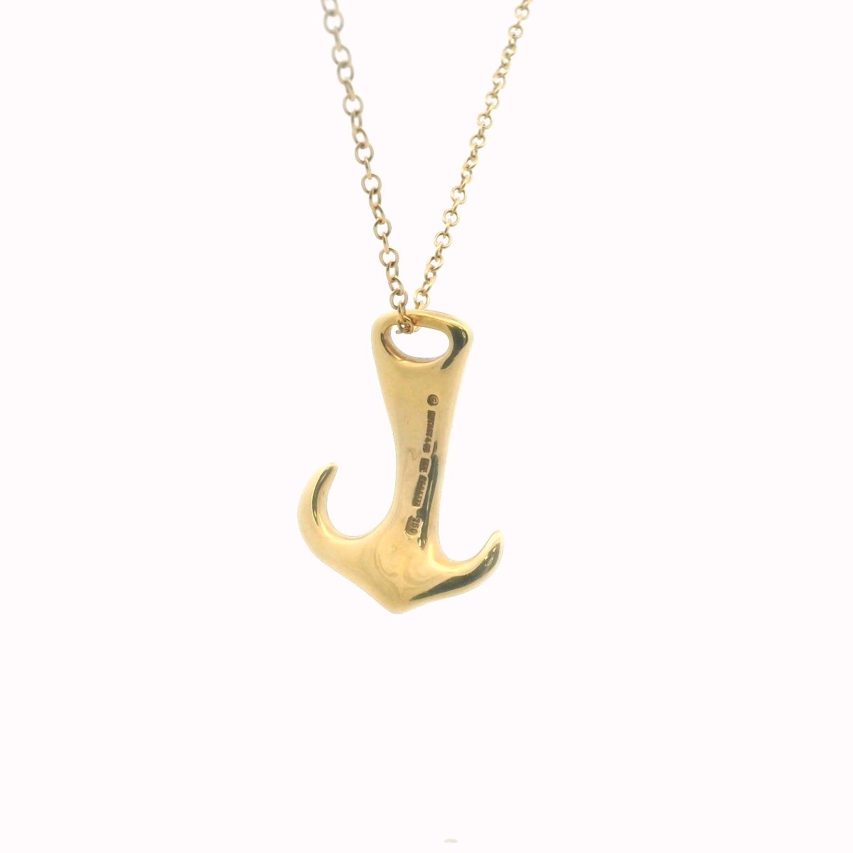 Tiffany & Co. Elsa Peretti 18K Yellow Gold Anchor Necklace