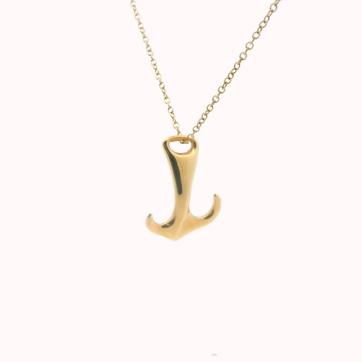 Tiffany & Co. Elsa Peretti 18K Yellow Gold Anchor Necklace