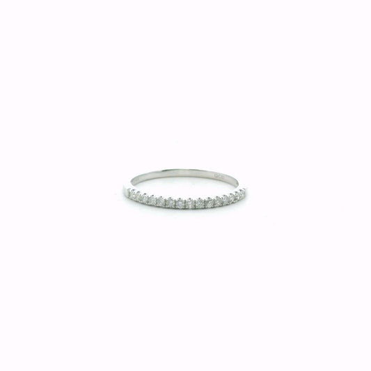 14K White Gold Diamond Stackable Wedding Band