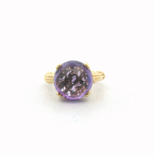 Peter Thomas Roth 18K Yellow Gold Amethyst Ribbon & Reed Ring