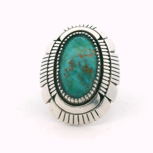 G. Nelson Sterling Silver Navajo Turquoise Ring