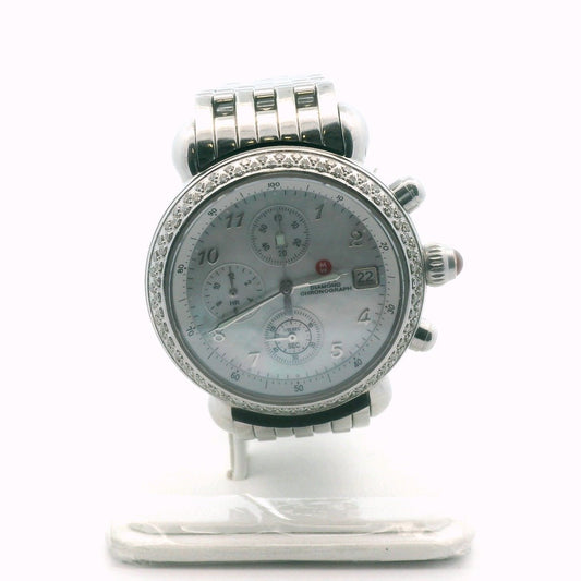 Michele CSX Mother of Pearl Diamond Quartz Chronograph Watch
