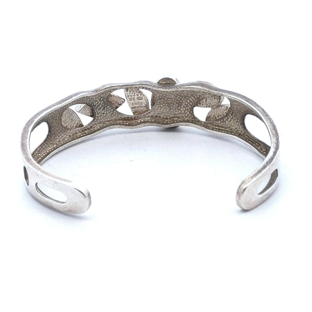 Designer $200 Sterling Silver Whitney Kelly Opal Mosaic Cuff Bracelet