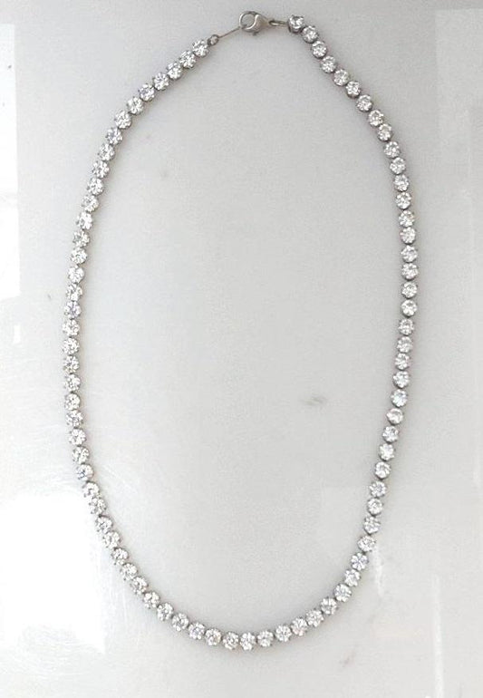 Sterling Silver $120 Cubic Zirconia Tennis Eternity Necklace