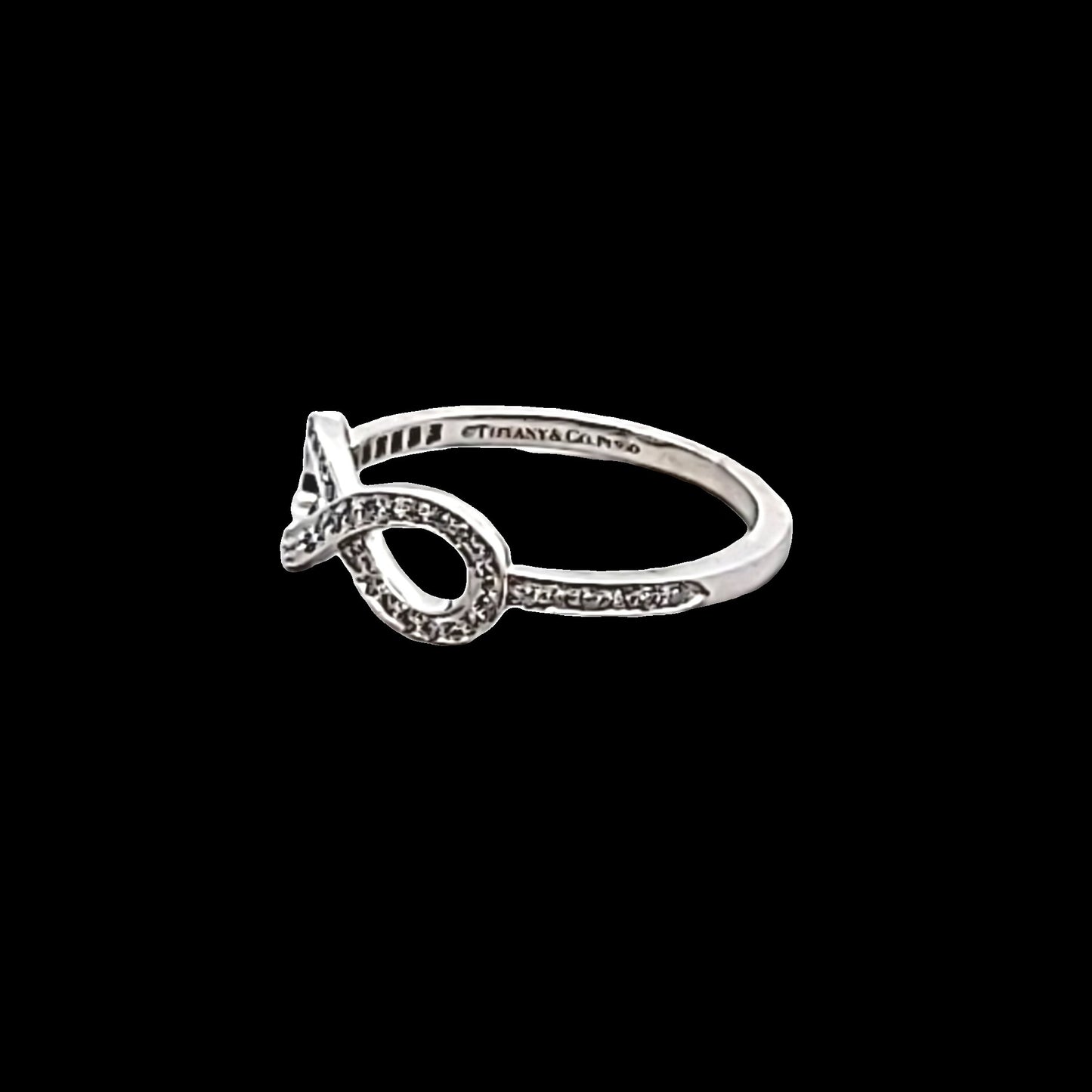 Tiffany & Co. Platinum Natural Diamond Infinity Ring