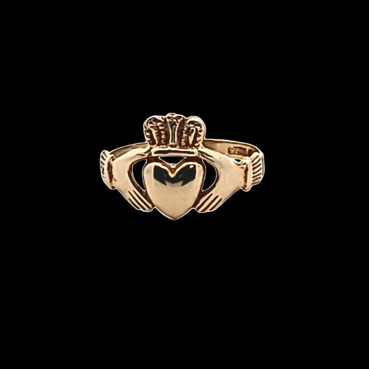 9K Yellow Gold Irish Claddagh Ring