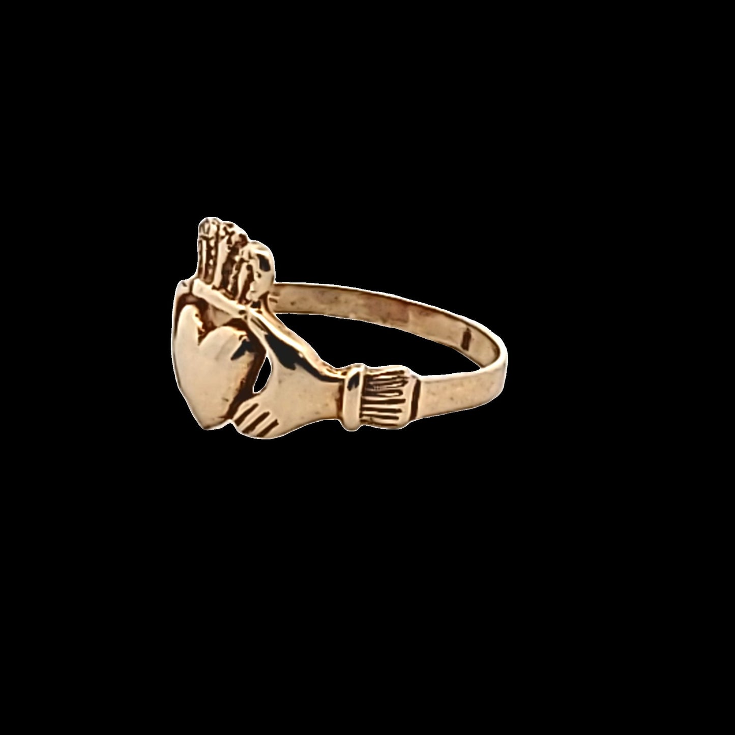 9K Yellow Gold Irish Claddagh Ring