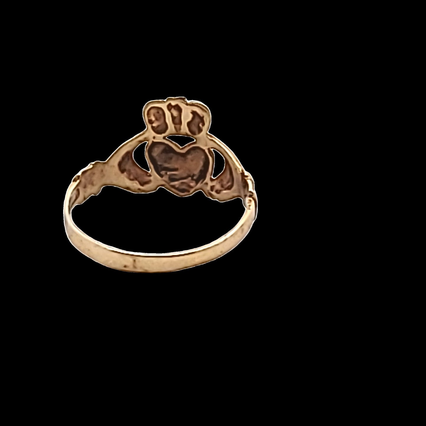 9K Yellow Gold Irish Claddagh Ring