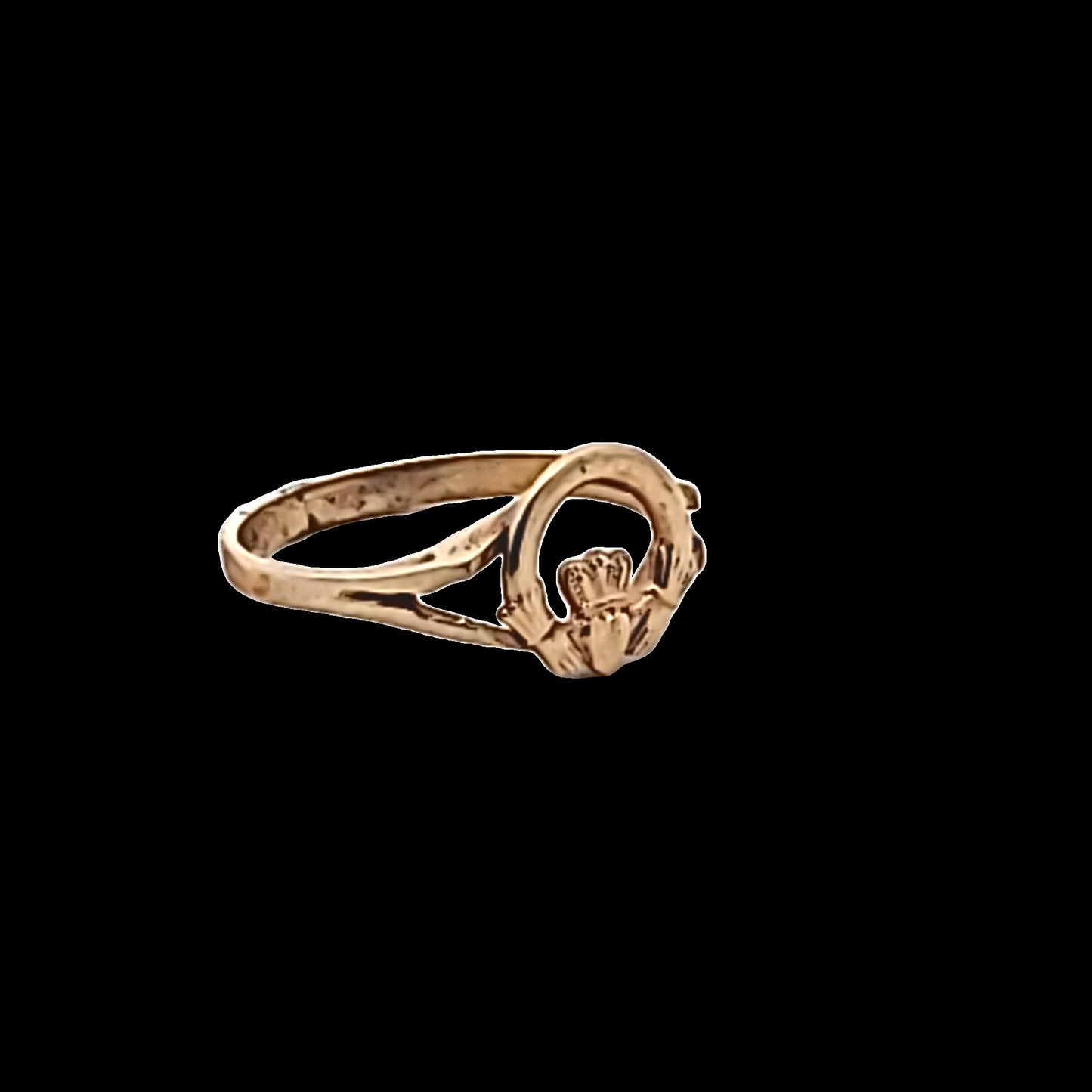 9K Yellow Gold Irish Claddagh Ring