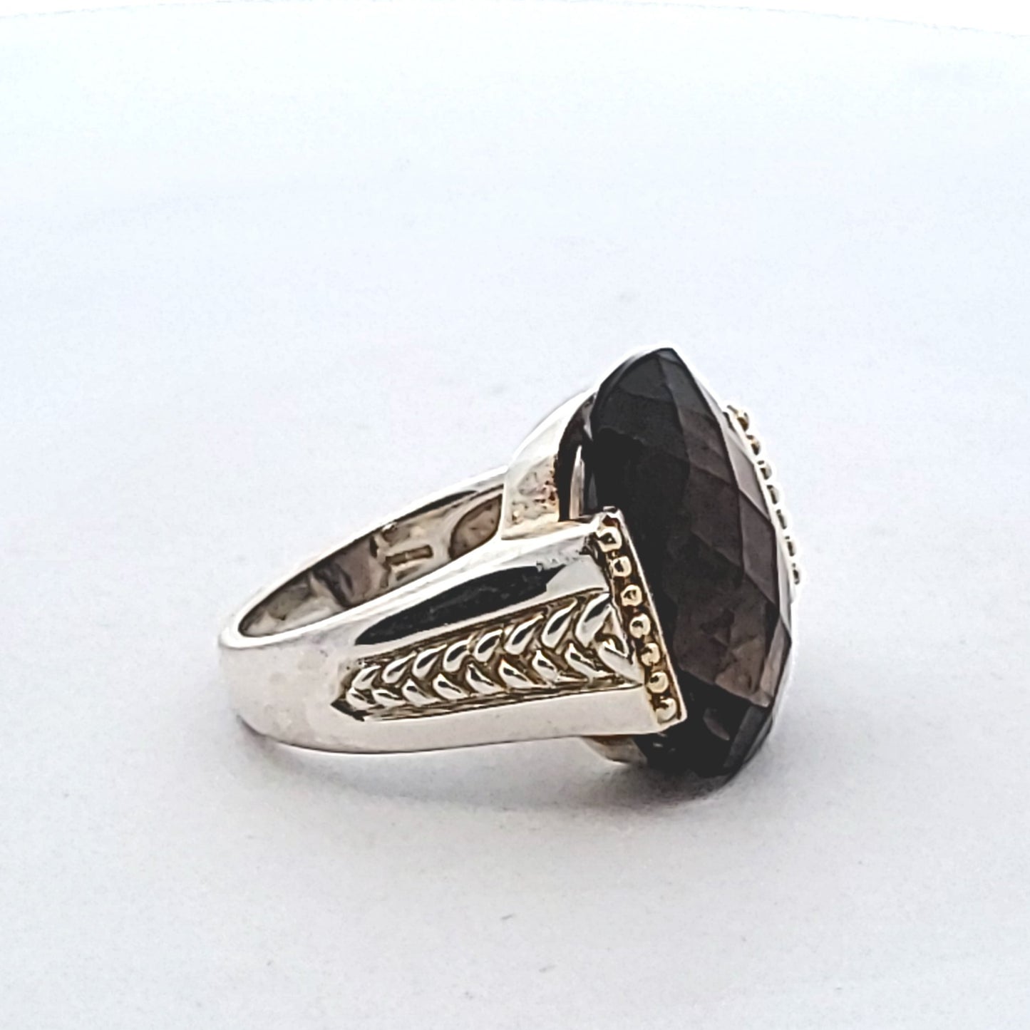 Michelle Albala Sterling Silver Smokey Quartz Ring