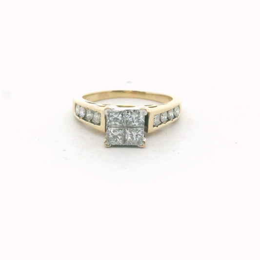 14K Two Tone Gold Diamond Engagement Ring