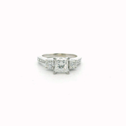 18K White Gold GIA Certified Diamond Engagement Ring