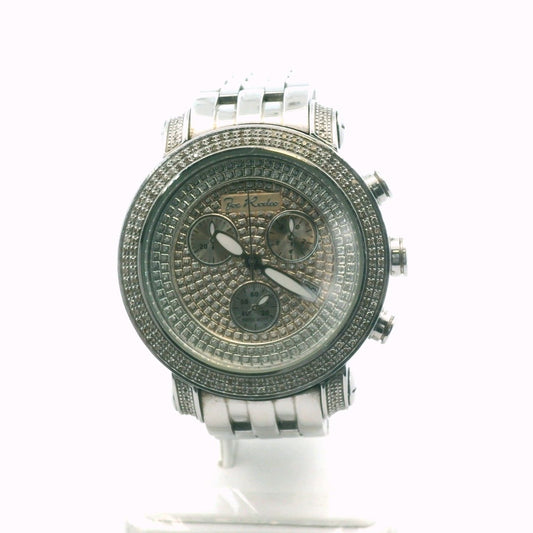 Joe Rodeo Stainless Steel Ice Diamond Quartz Watch