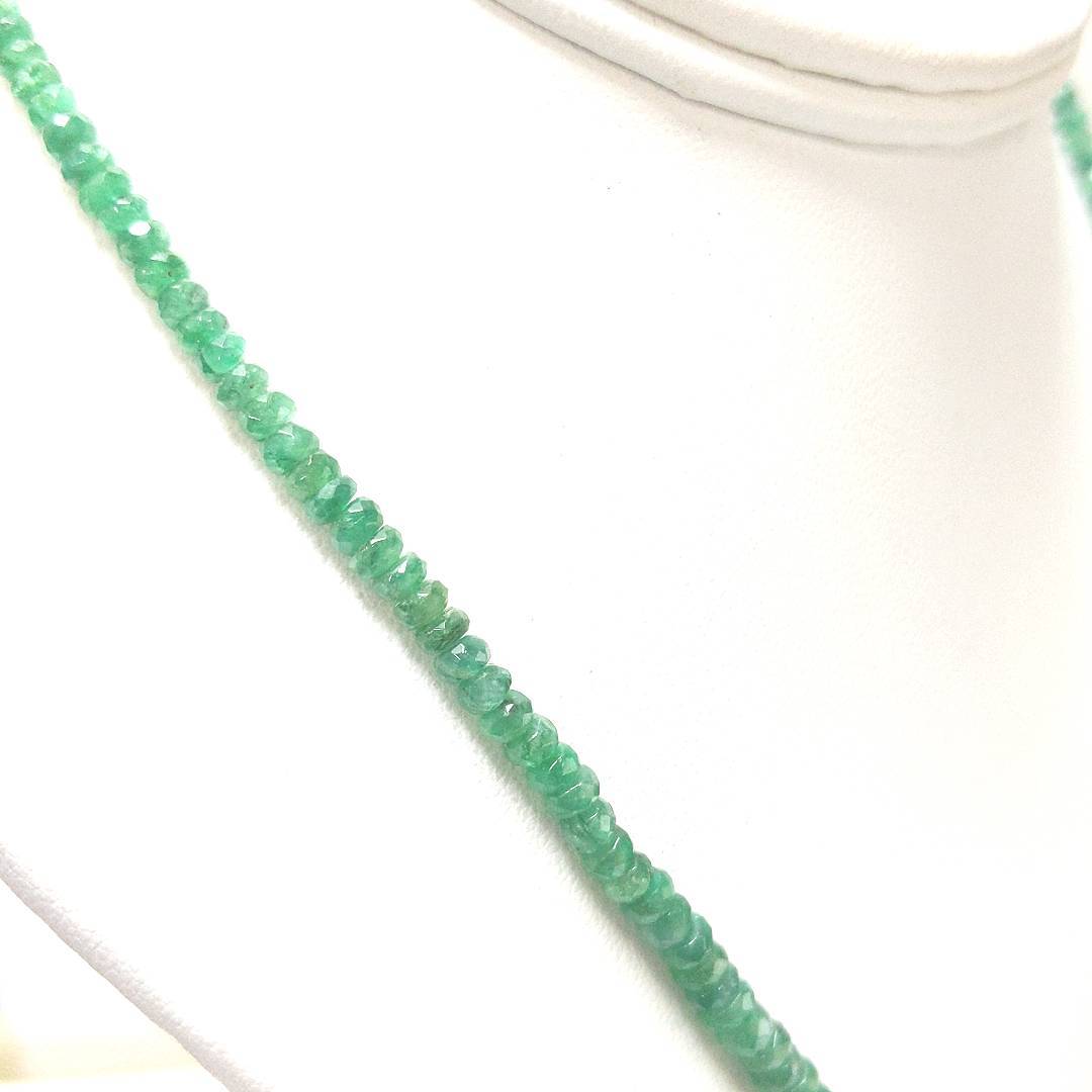 Estate $320 Emerald Bead Necklace