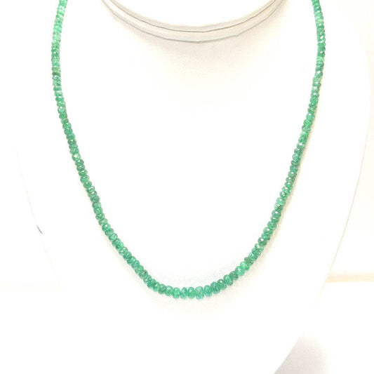 Estate $320 Emerald Bead Necklace