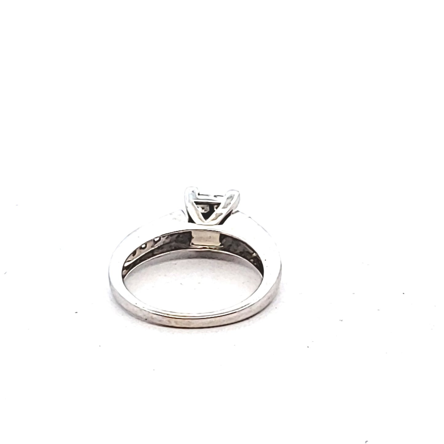 14K White Gold Invisible Set Diamond Ring