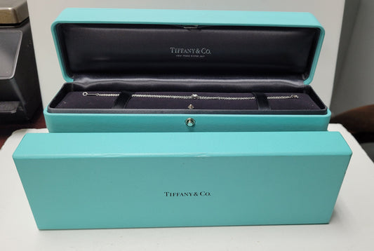 Tiffany & Co. Platinum Diamond Double Chain Bracelet