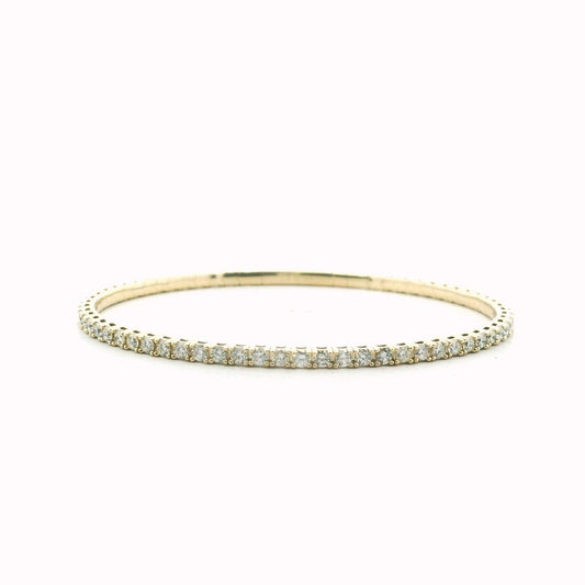14K Yellow Gold Diamond Flexible Bracelet
