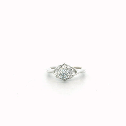 14K White Gold Diamond Engagement Ring
