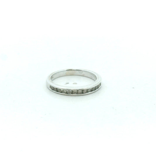 10K White Gold Diamond Half Band