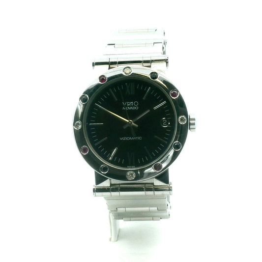 Vizio Movado 83.H2.878 Viziomatic Diamond Ruby & Sapphire Watch