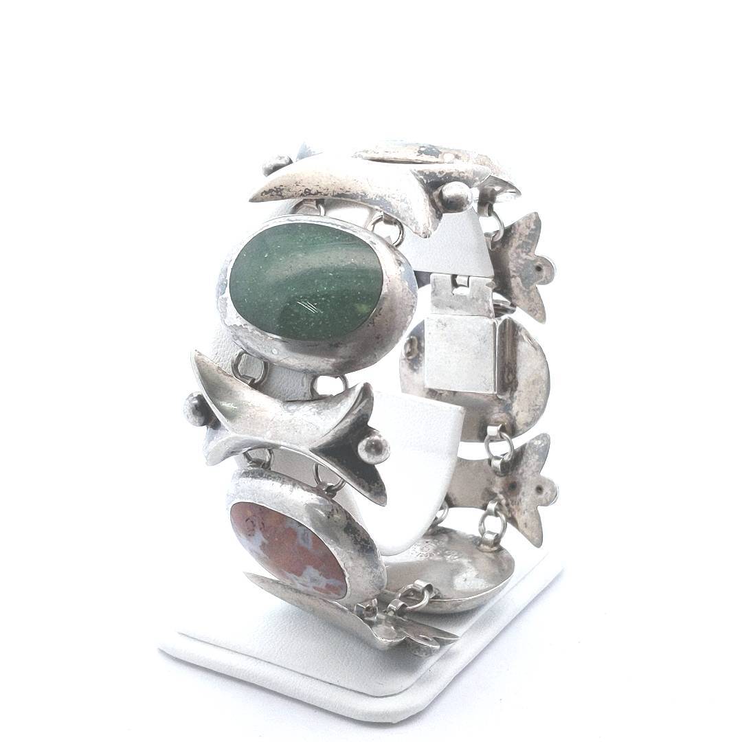 Estate $120 Sterling Silver Multi Stone Bracelet
