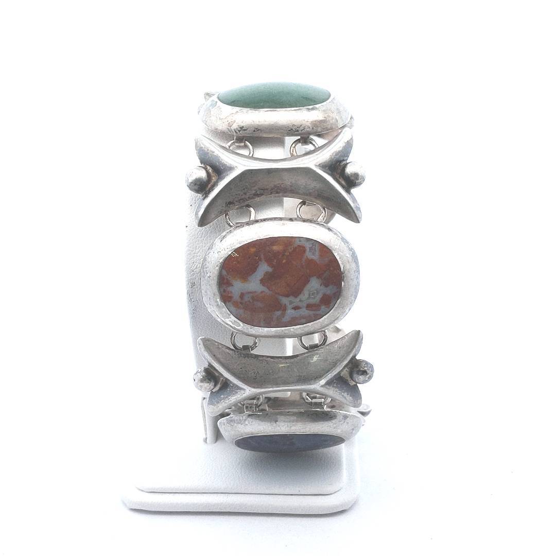 Estate $120 Sterling Silver Multi Stone Bracelet