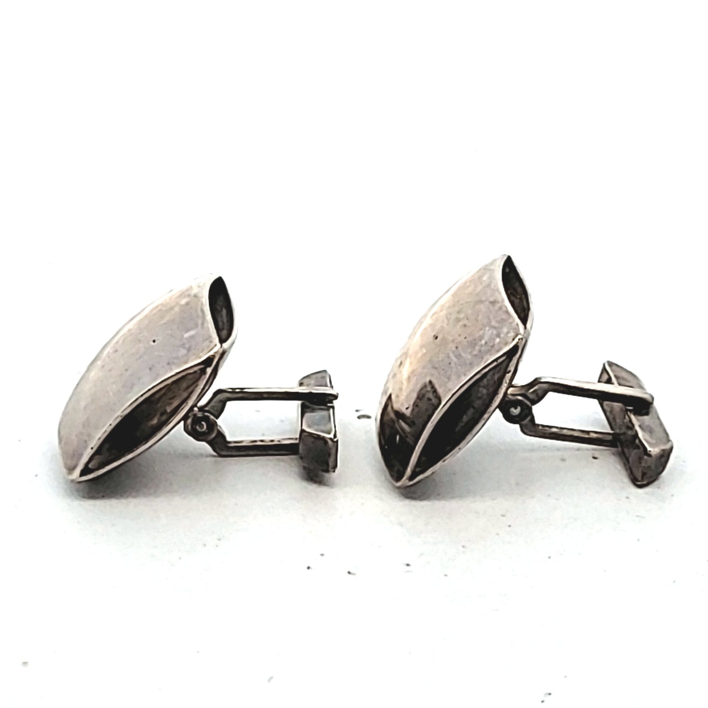 Vintage Sterling Silver Capo Midcentury Modernist Cufflinks