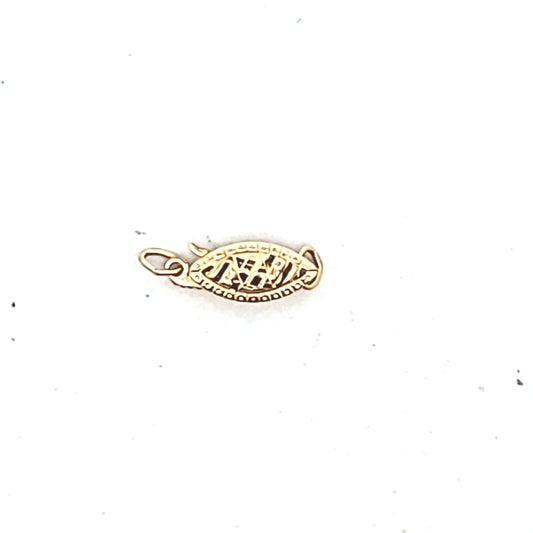 Vintage 14K Yellow Gold Filigree Fish-Hook Clasp for Pearls/Beads