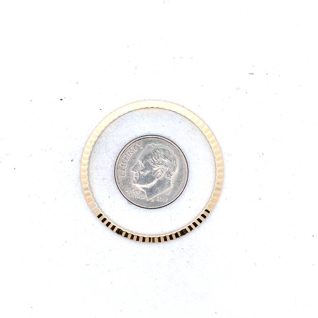 Designer 18K Yellow Gold Rolex Fluted Bezel Datejust