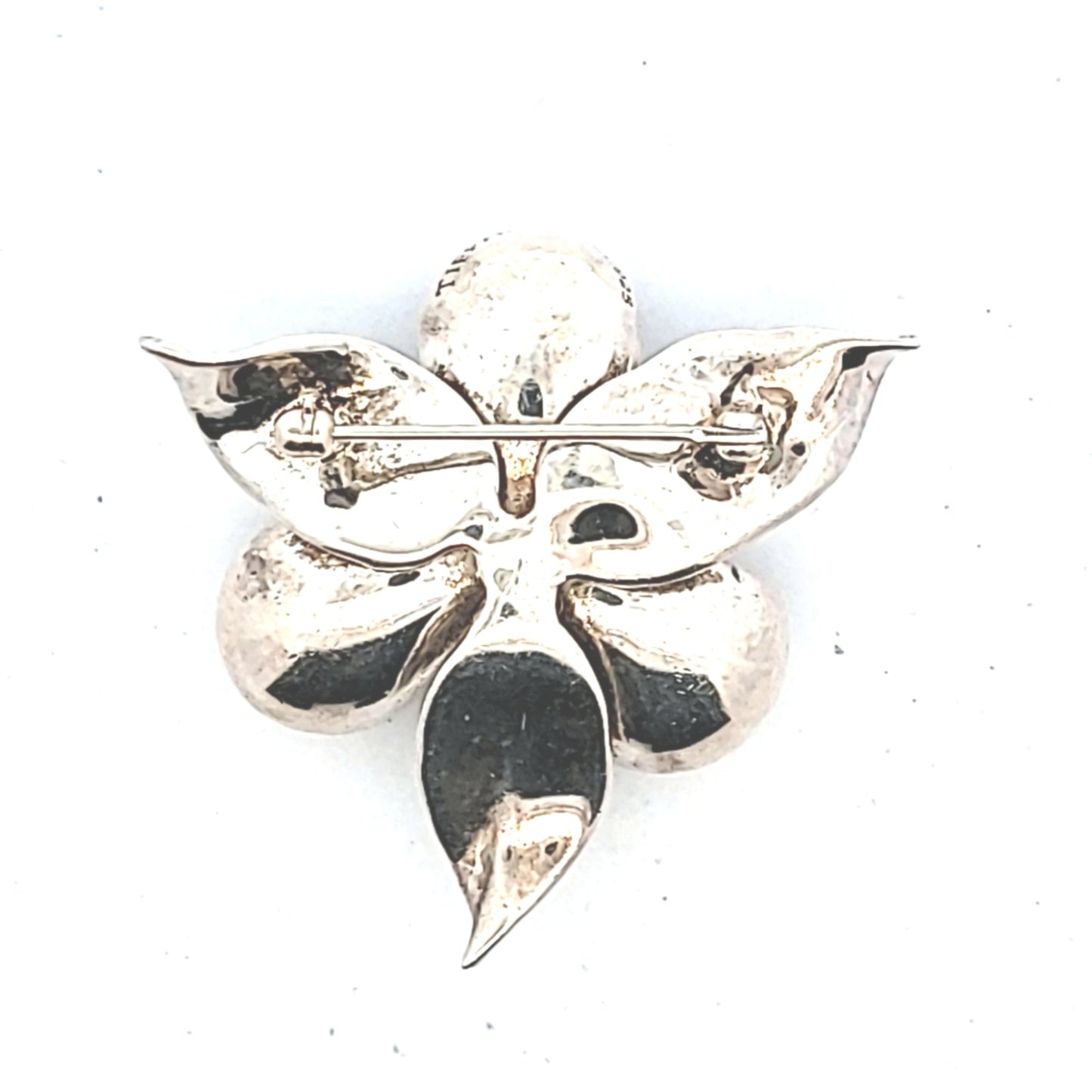 Tiffany & Co. Sterling Silver Dogwood Flower Brooch