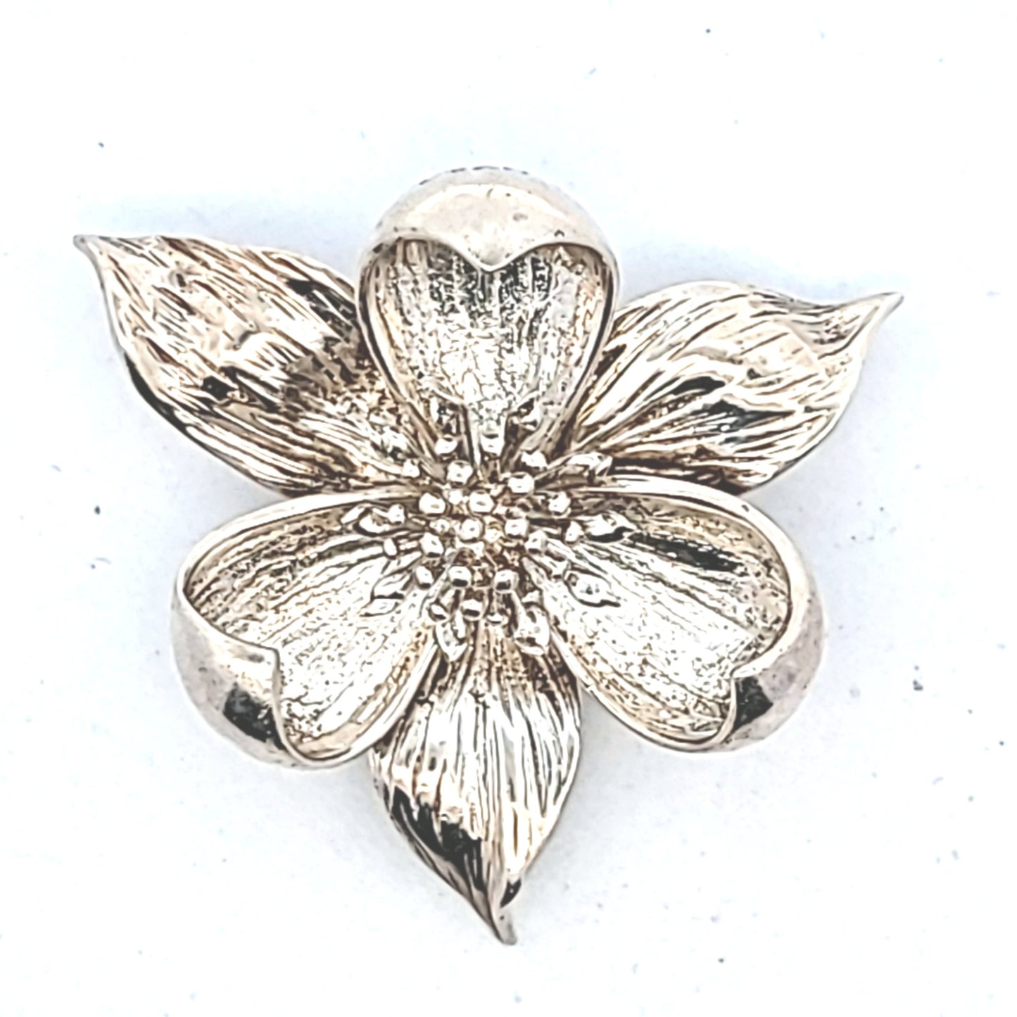 Tiffany & Co. Sterling Silver Dogwood Flower Brooch