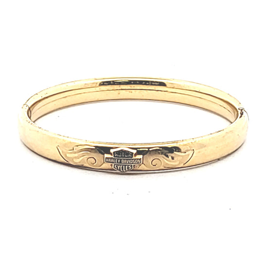 Harley Davidson 1/20 14K Gold Filled Hinged Bangle
