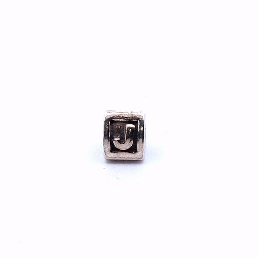 Designer Pandora Sterling Silver Block Letter J Charm