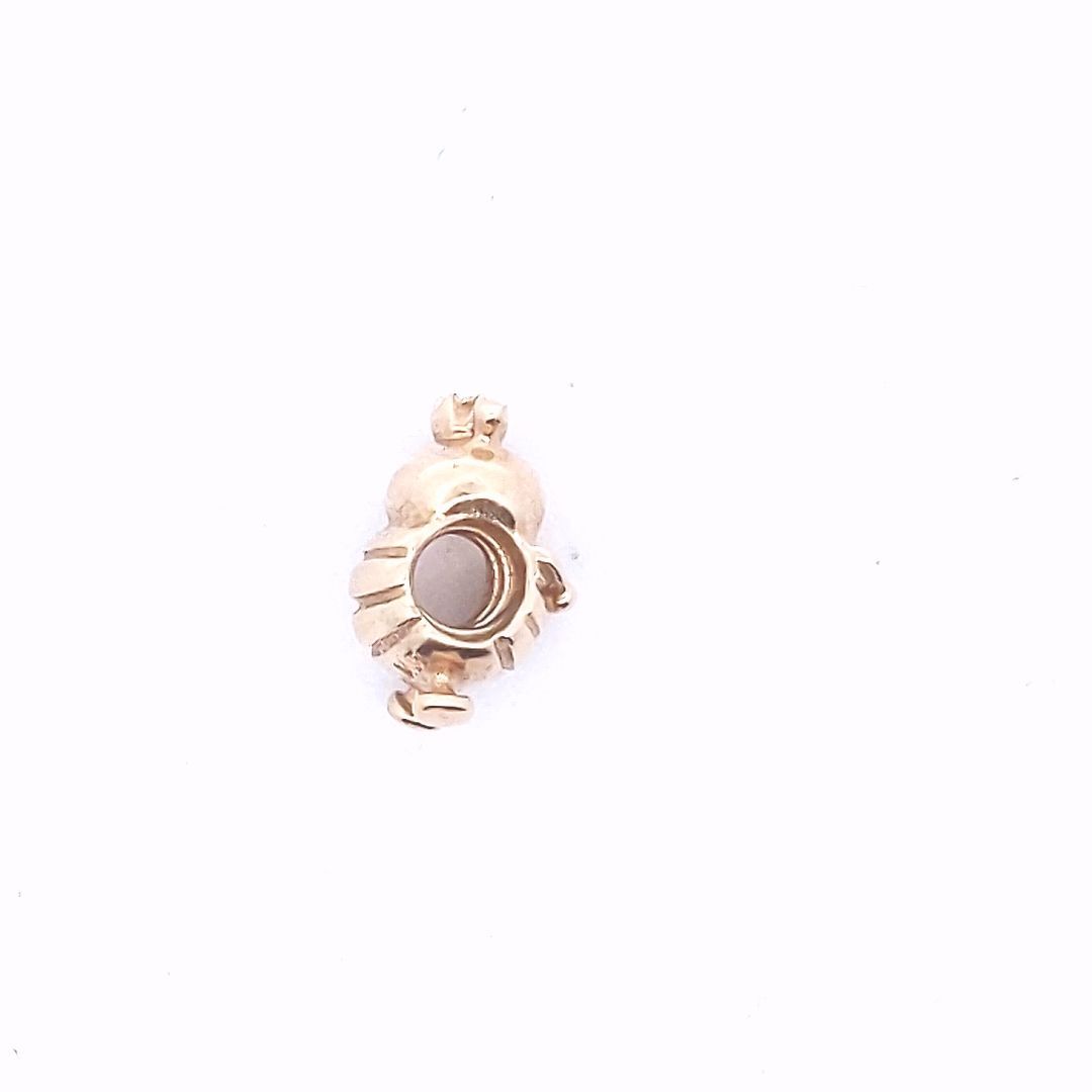 Designer 14K Yellow Gold Rare Pandora Queen Bee Crown Charm
