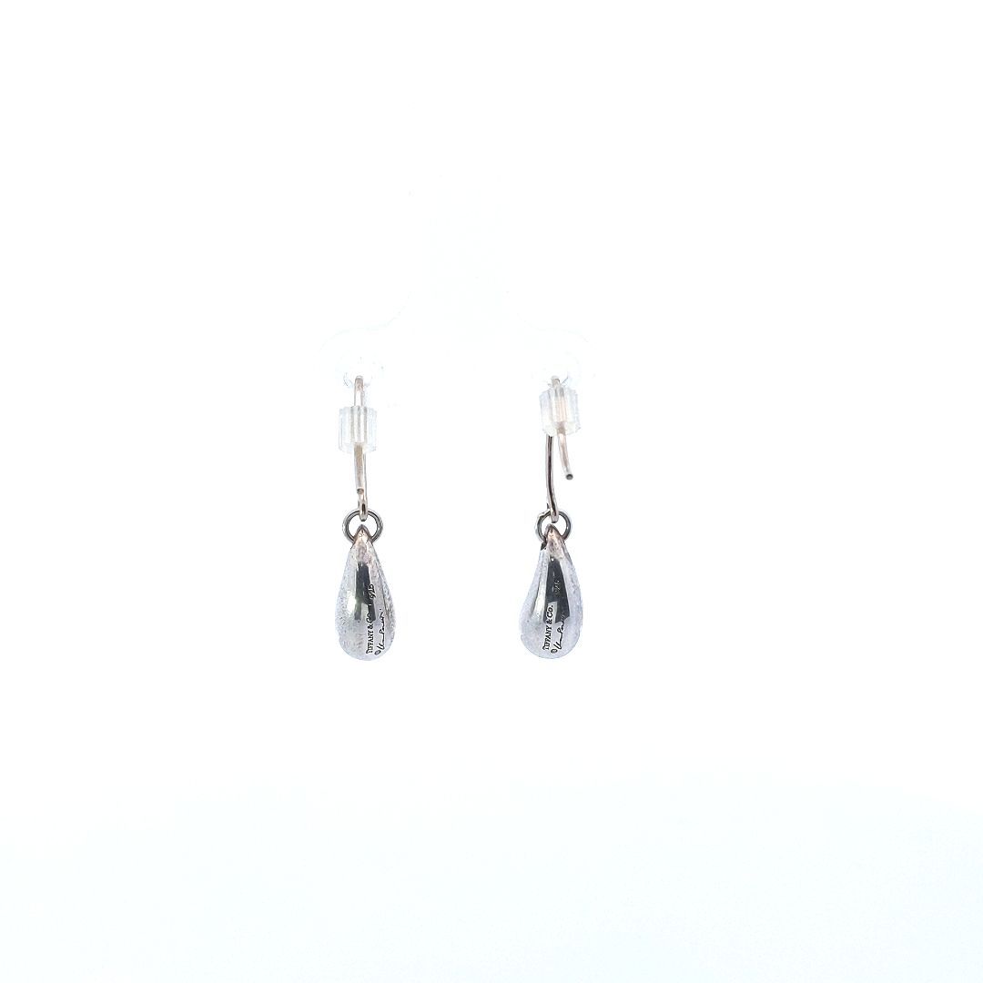 Designer $250 Tiffany & Co Sterling Silver Elsa Peretti Teardrop Earrings