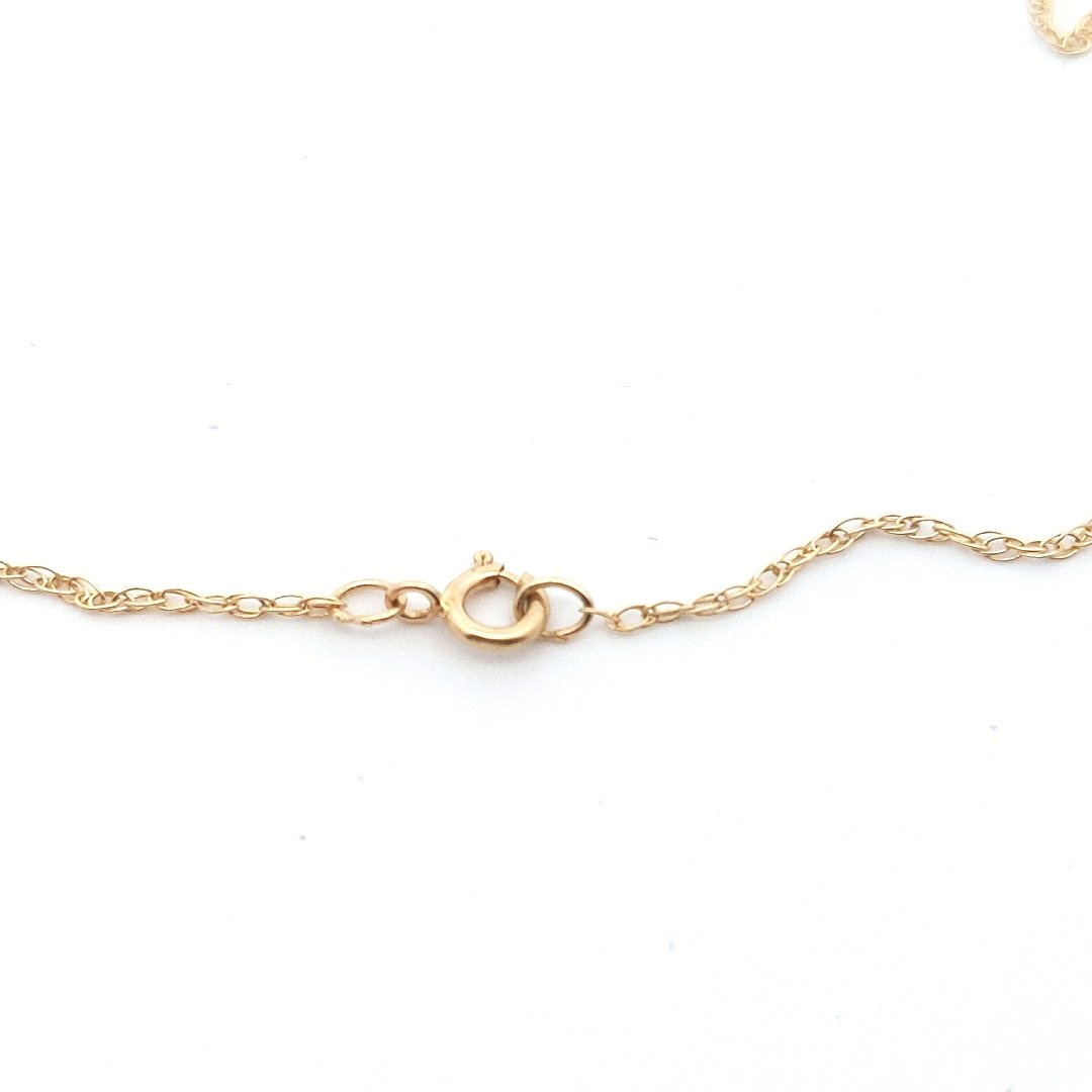 Designer 14K Yellow Gold Diamond Heart Pendant Necklace