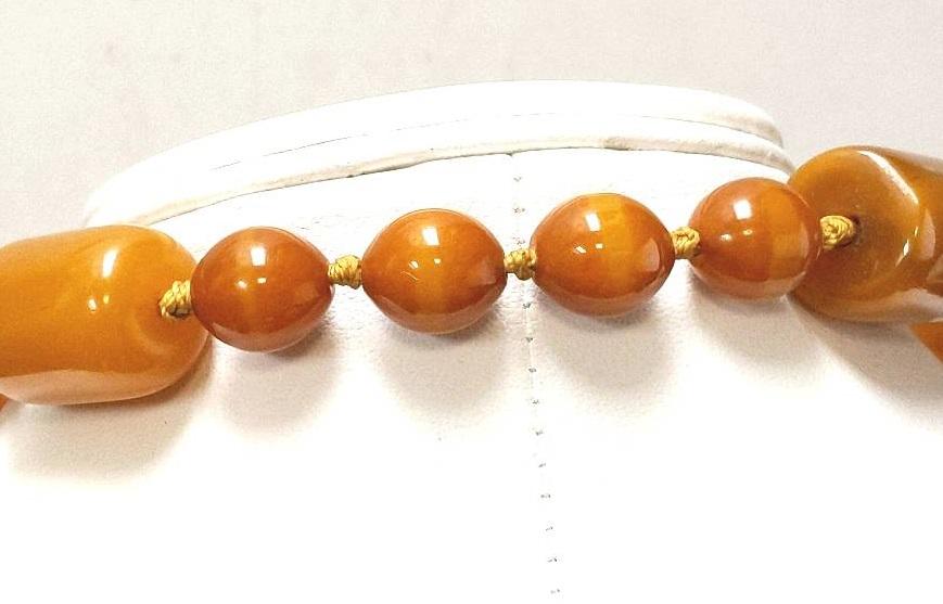 Estate Butterscotch Bakelite Bead Necklace