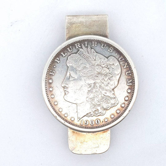 Designer $500 Sterling & 900 Silver Tiffany & Co. 1900 Morgan Dollar Money Clip
