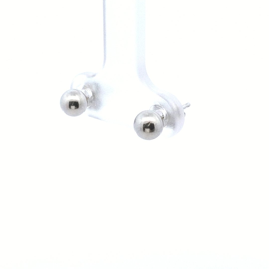 Estate $200 Platinum 950 Ball Stud Earrings
