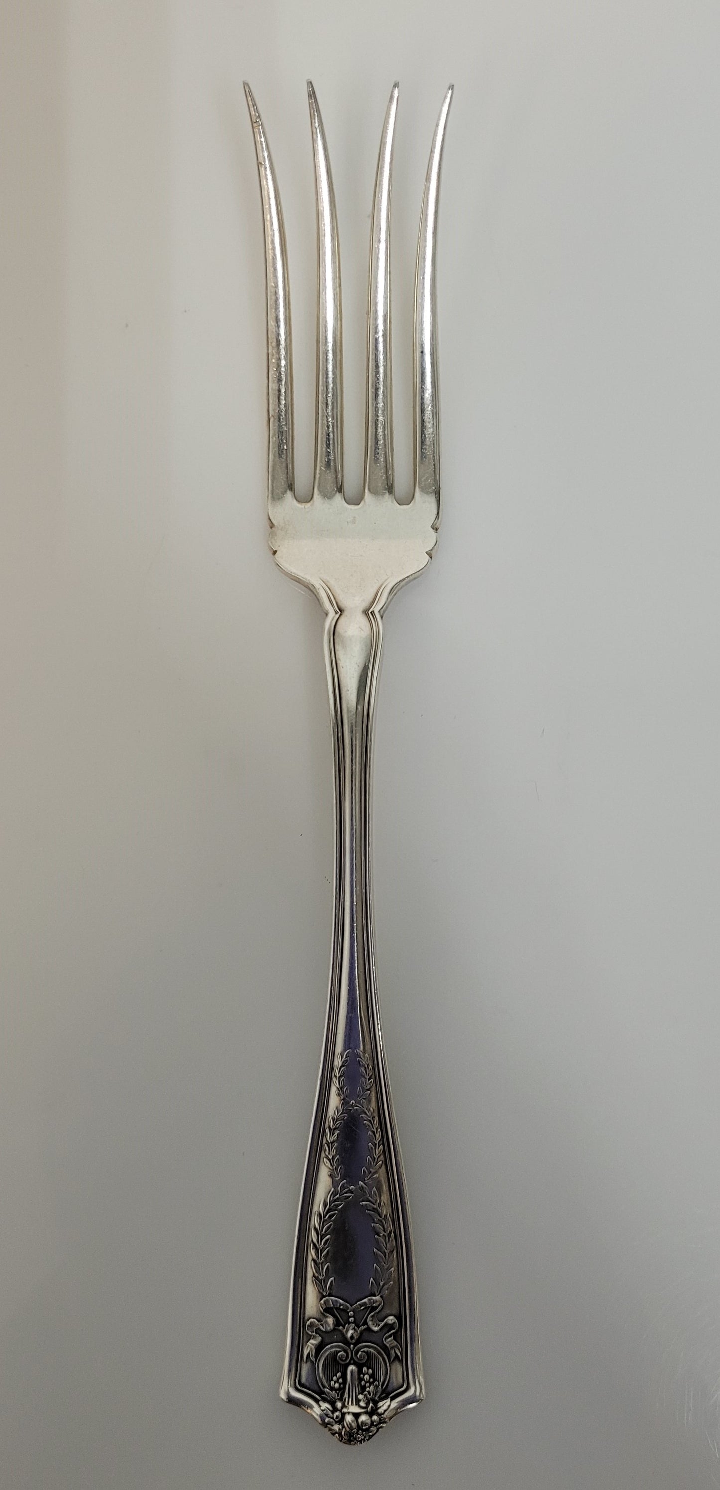 Designer Tiffany & Co Sterling Silver Winthrop Cold Meat Fork
