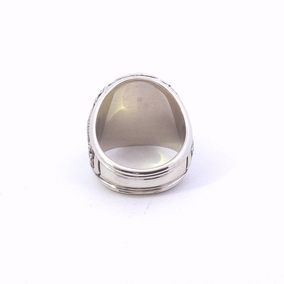 Vintage 10K White Gold Rutgers 200th Anniversary 1966 Lab Created Ruby Ring