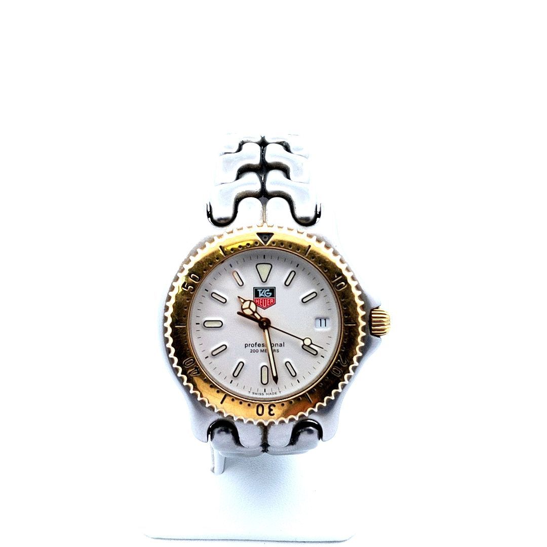 Designer $600 Stainless Steel Gold Plated Bezel Tag Heuer 200M Quartz Watch