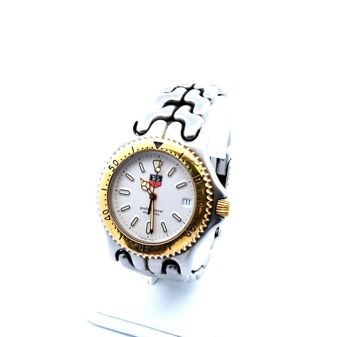 Designer $600 Stainless Steel Gold Plated Bezel Tag Heuer 200M Quartz Watch