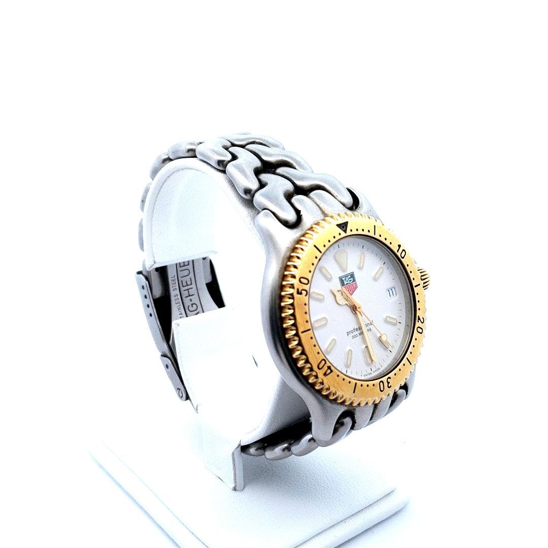 Designer $600 Stainless Steel Gold Plated Bezel Tag Heuer 200M Quartz Watch