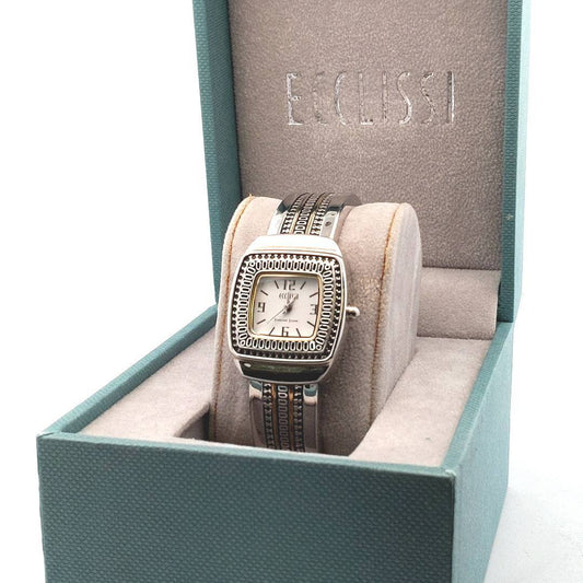 Ecclissi 33030 Sterling Silver Hinged Cuff Watch