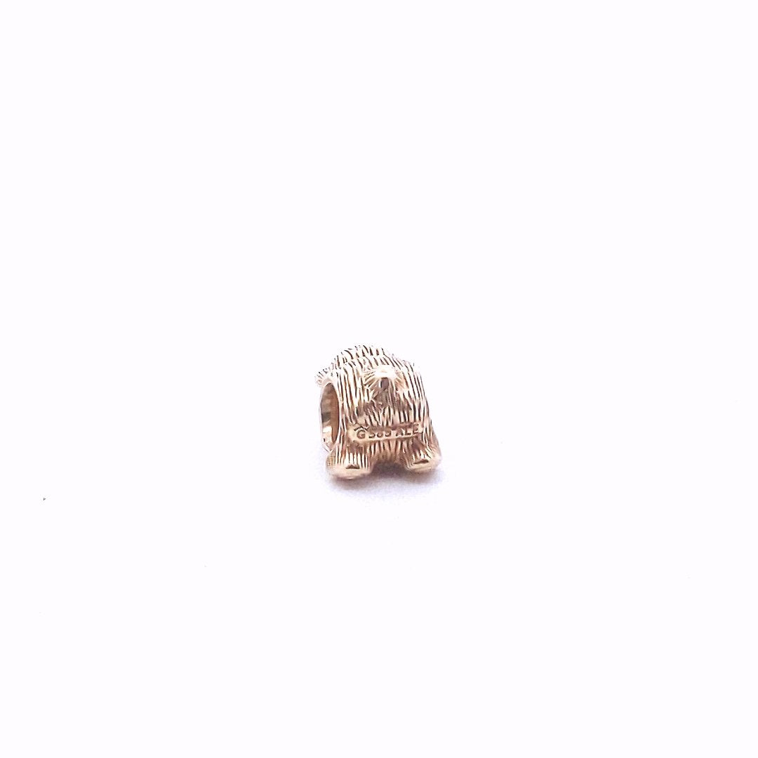 Designer $600 14K Yellow Gold Pandora Teddy Bear Retired Rare Charm